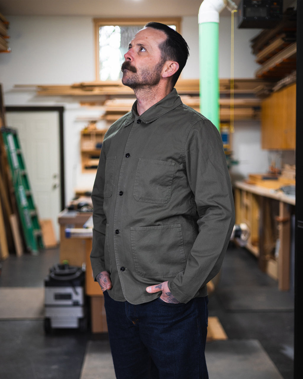 Workline Shacket - Army