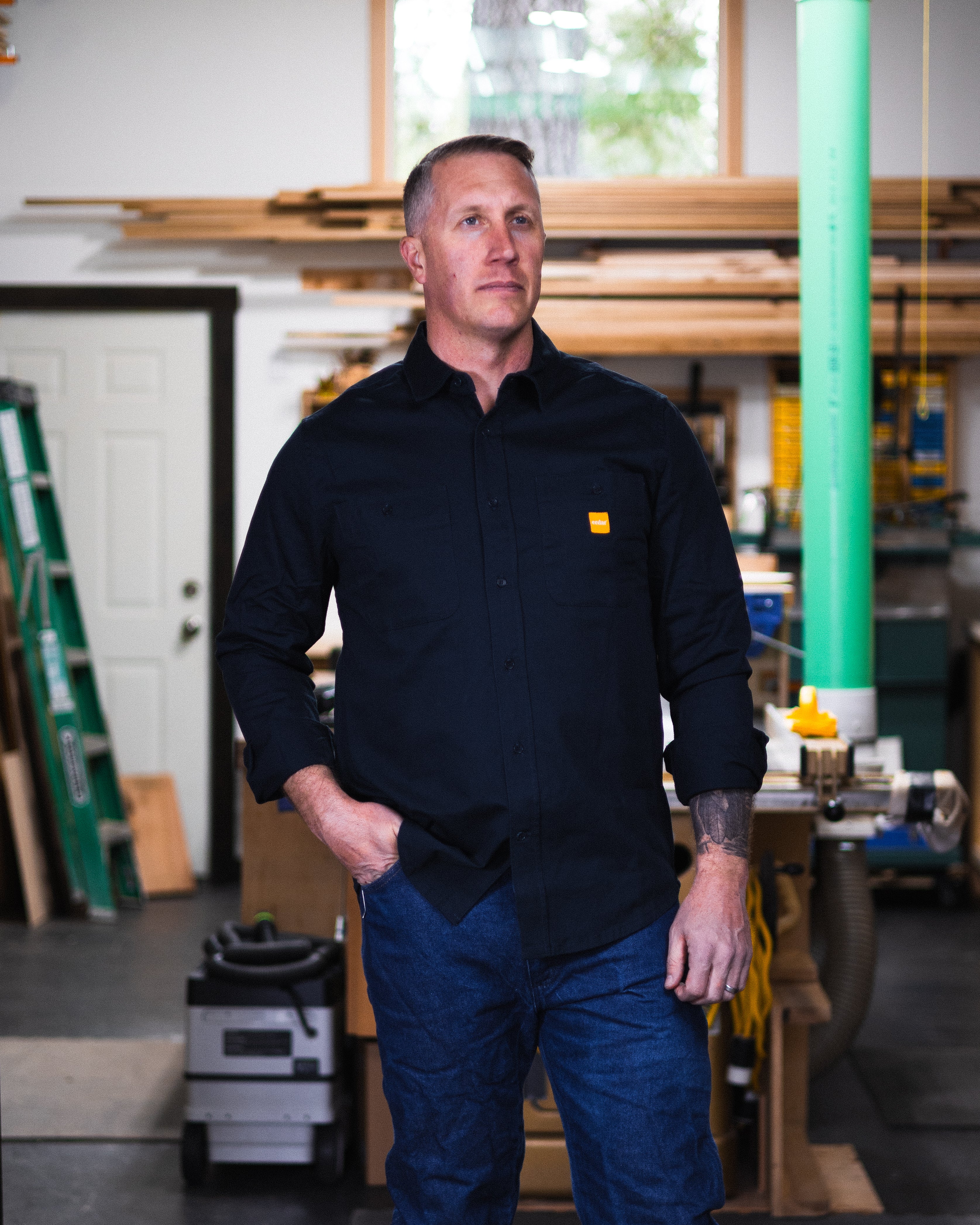 OG Mid-Weight L/S Trade Shirt - Navy
