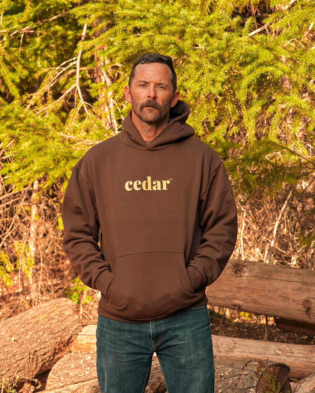 Logo Heavy Weight Hood - Brown