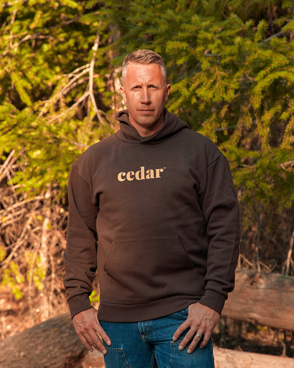 Logo Heavy Weight Hood - Brown