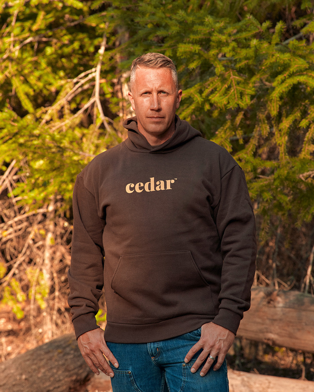 Logo Heavy Weight Hood - Brown
