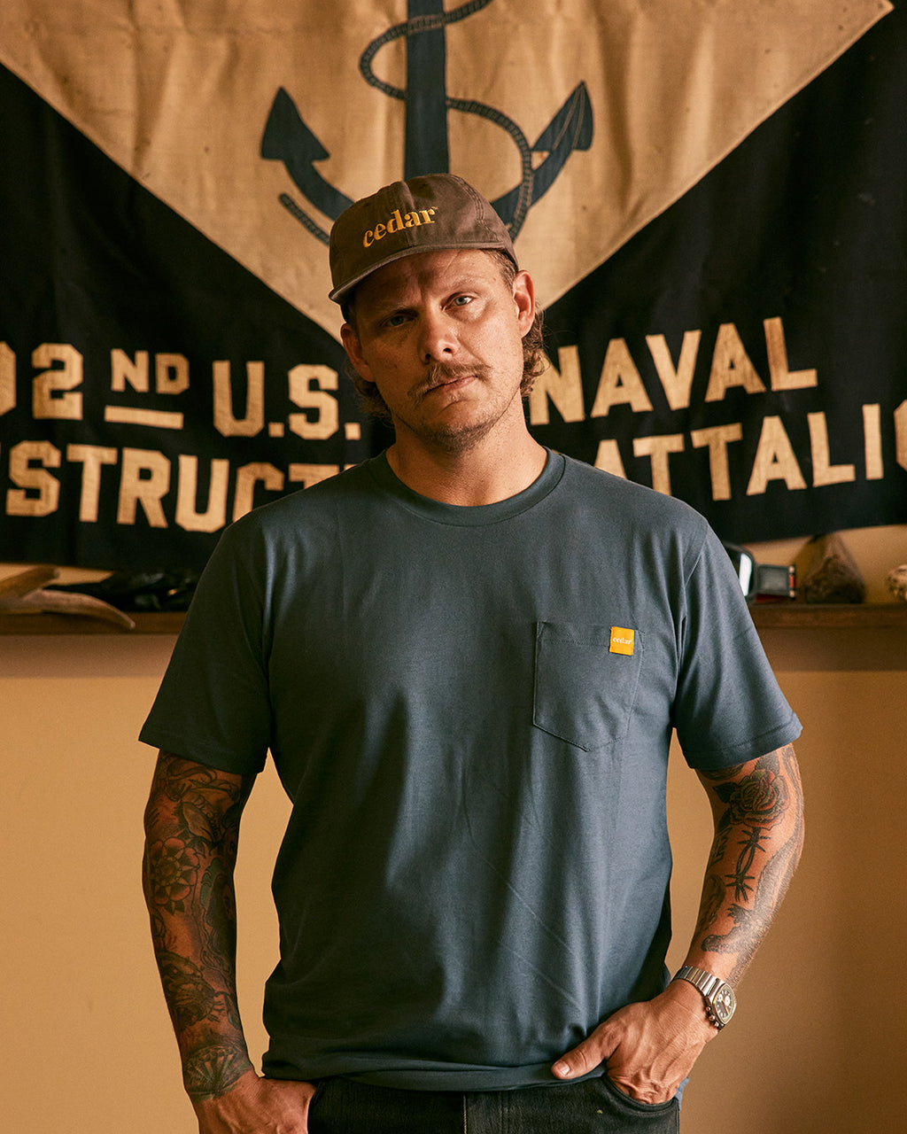 Trade Pocket T-Shirt - Blue