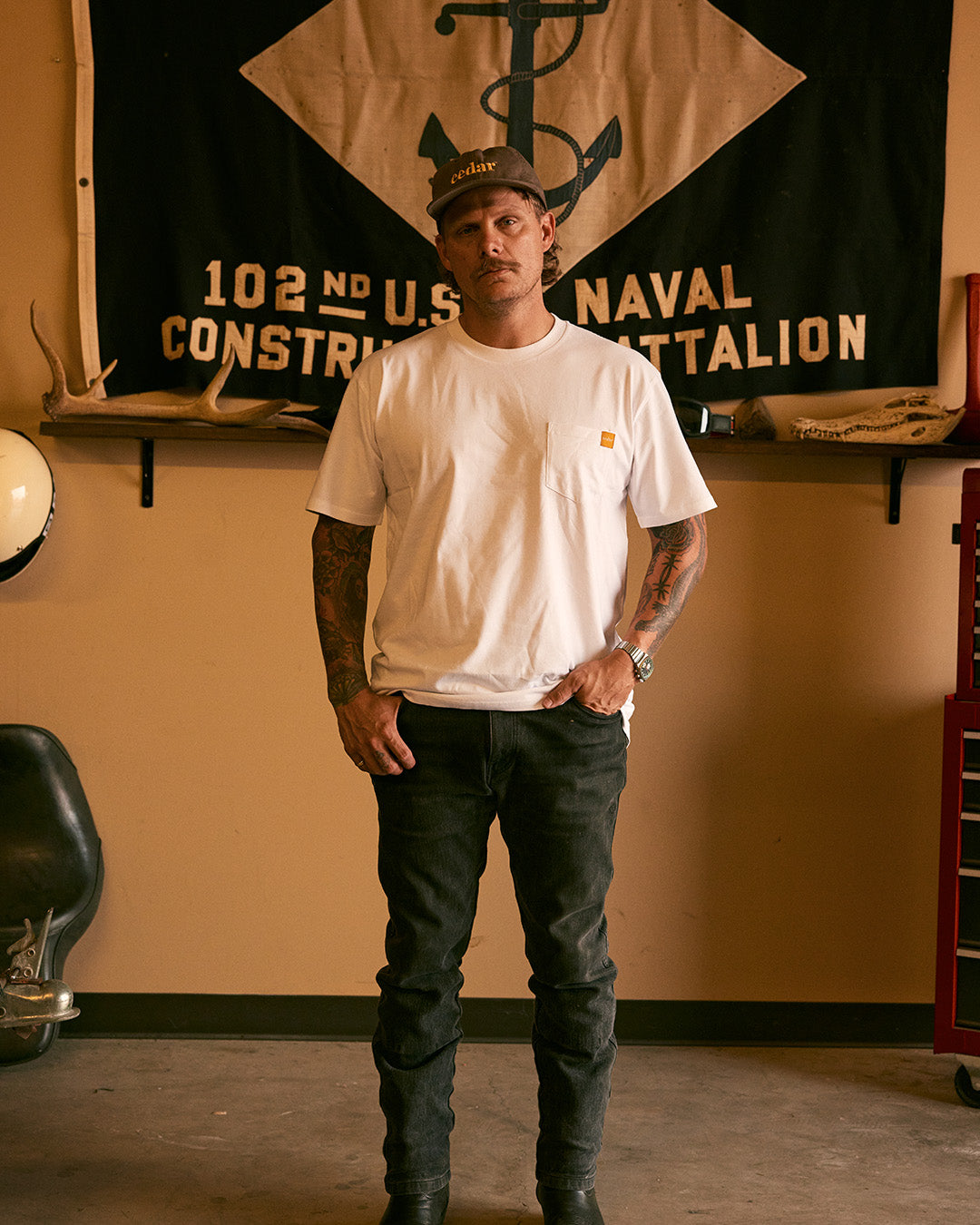 Trade Pocket T-Shirt - Bone